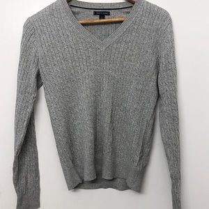 Tommy Hilfiger grey v-neck sweater